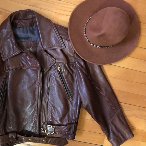 Iconic Bentley motorcycle genuine oversize leather jacket in brown - Picture 2 of 14